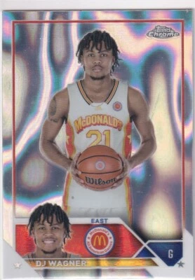 2023 ToppsChrome McDonald's All American Lava Refractor #59 DJ Wagner 131/299 - Image 1 of 2