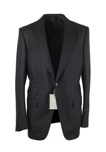 Traje a cuadros azul Tom Ford Buckley talla 48/38R EE. UU. Lana de cachemira nueva con... - Imagen 1 de 7