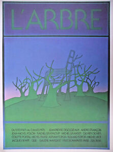 Advertising poster - the tree - Galerie marquet march 1975 - jean-michel FOLON
