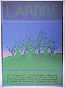 Póster publicitario - El árbol - Galería Marquet marzo 1975 - Jean-Michel FOLON - Imagen 1 de 1