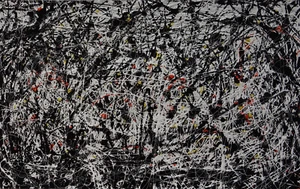 Fine unique painting – Expressive drip composition, signed Jackson Pollock - Picture 1 of 10