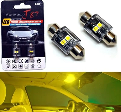 LED Light Canbus Error Free DE3175 5W Yellow Two Bulbs Trunk Cargo Replace Lamp - Image 1 of 4
