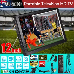 12 Inch HD Portable TV TFT Digital Analog Television Mini Small Car Monitor AU - Picture 1 of 12