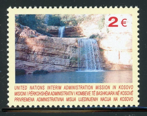 KOSOVO (UN Admin) MNH: Scott #26 €2 Mirusha Waterfall 2004 CV$7+ Cover