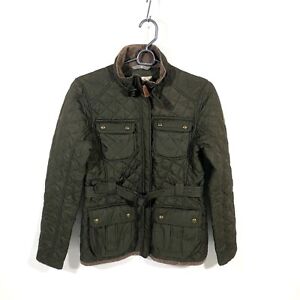 Aigle Ladies Saramoon Quilted Jacket Olive Size 36 (L) Excellent Condition $179