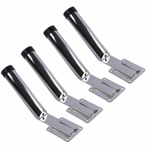 4X Stainless Steel Slide Mount Boat Fishing Rod Holder Tube Rack Storage Bracket - Picture 1 of 8