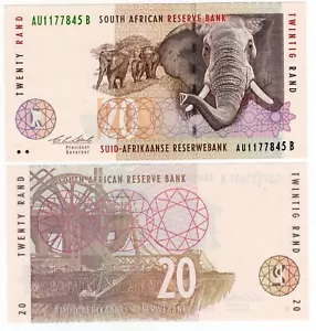 SOUTH AFRICA P-124a 20 Rand 1993 UNC Elephants - Picture 1 of 1