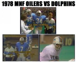 1978 MNF Houston Oilers vs Miami Dolphins DVD Earl Campbell