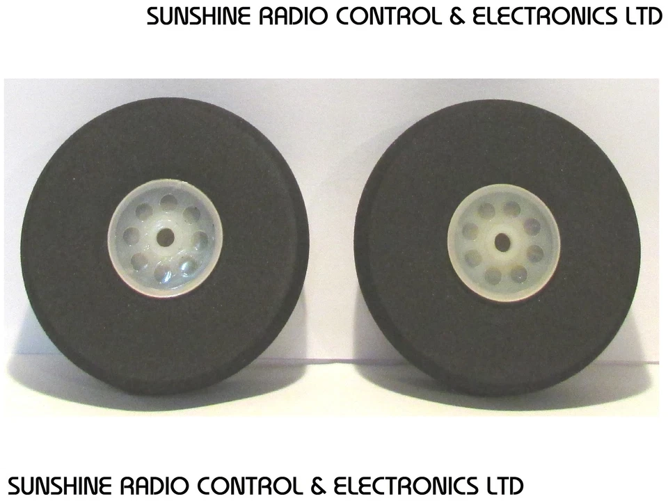SRC&E RC Plane Wheels 2.5" Light Weight Foam Sponge Wheel Metric Size 65mm Diameter