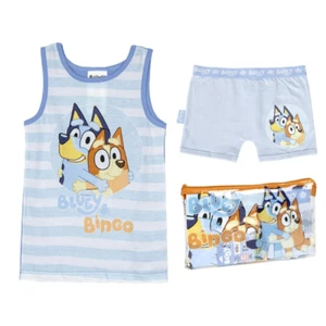SET INTIMO BLUEY E BINGO CANOTTA BOXER IN COTONE CON POCHETTE - 1997 - Foto 1 di 4