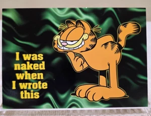 Vintage Garfield Comic Jim Davis I WAS NAKED WHEN I WROTE THIS Postcard Unused - Picture 1 of 7