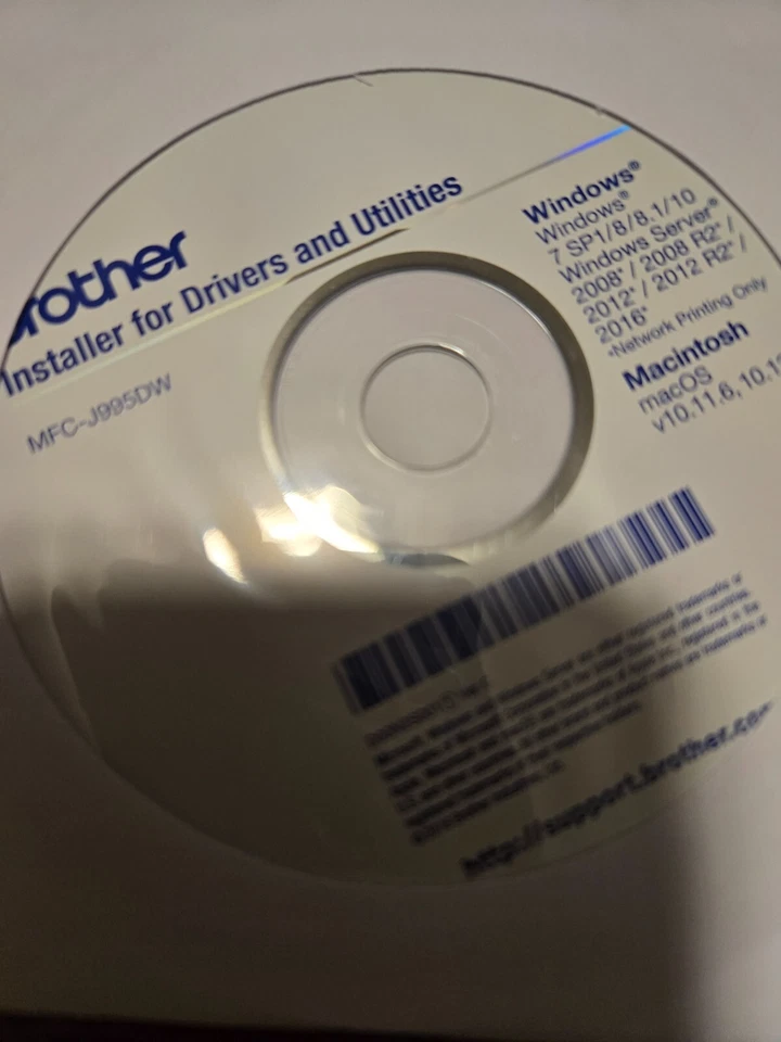 Brother MFC-J995DW Printer Installer For Drivers & Utilities Disk CD - MFCJ995DW - Image 1 of 3