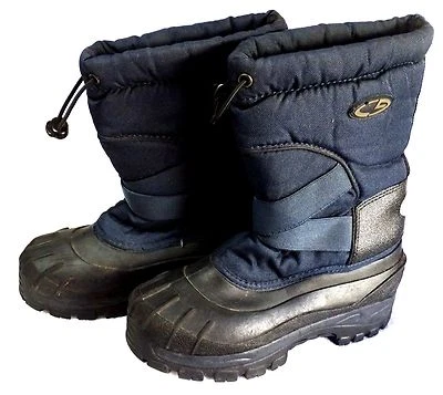 CHAMPION C-9 Youth Sz 4 THERMOLITE Boot Pull-On Navy Blue/Black Reflective Heel Foto 1 de 4