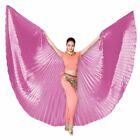 New Shimmer Belly Dance Wings Costume Shining ISIS WINGS Dance Wear Solid Colors