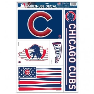 CHICAGO CUBS EST. 1876 U.S.A. FLAG ULTRA DECALS 11"X17" BRAND NEW WINCRAFT 👀⚾ - Picture 1 of 1
