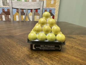 Sealed New 1981 Big Original Pyramid Puzzle Gordon Bros Brothers 30 Balls Yellow - Picture 1 of 4