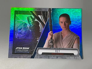 Rey 2016 Topps Star Wars Evolution Blue Lightsaber Parallel #90 - Picture 1 of 2