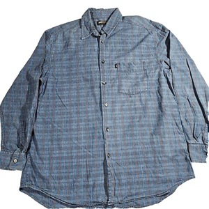 Jag Men Shirt M Vintage 90s Blue Plaid Made in Australia Cotton Button Casual - Picture 1 of 13