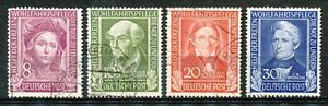 Bundespost  117 - 120 gebruikt met kleine gebreken