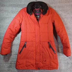 Hawke & Co Jacket Girls Size 14 Red Fleece Lining Parka Full Zip Removable Hood - Picture 1 of 14