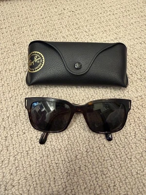 ¡BONITO! Gafas de sol Ray Ban para mujer cuadradas Jeffrey RB2190 901/31 Dark Havana 55 mm Foto 1 de 4