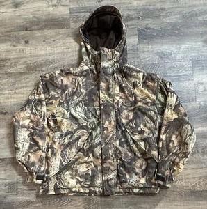 Cabelas Camo Jacket Mens L Reg Dry Plus Advantage Timber Mesh Lined Hooded Light - Picture 1 of 16