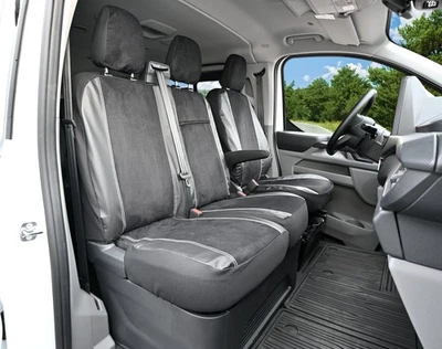 Z4L Sitzbezüge KING geeignet für VW T7 Transporter / Caravelle ab 2025 Velourimitat