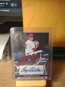 Brycen Mautz 2023 Panini Elite Extra Edition Impact Impressions Auto II-BMZ STL - Picture 1 of 2