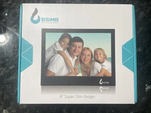 BSIMB Smart Digital WiFi Picture Frame with 32GB USB Vision 8”  BS-WO8C -BA - Picture 1 of 6