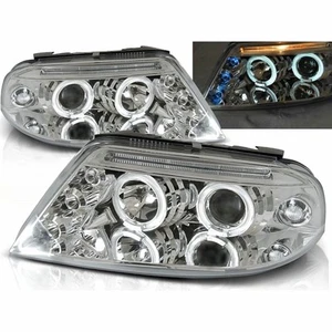 Juego de faros Angel Eyes en cromo para VW Passat 3BG 09.2000-03.2005 - Imagen 1 de 3