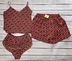 VTG RARE Merge Left Silk Pajama Cami/Panty Set Small & Large Boxers Auburn Univ. - Picture 1 of 21