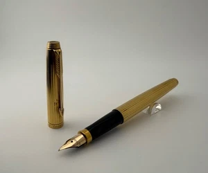 Pluma Estilográfica Parker 75 Chapada en Oro 14K De Colección Plumín - Imagen 1 de 16