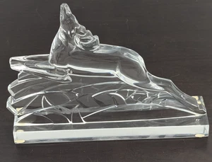 Baccarat Frankreich Kristall Hirsch Widder Gazelle Skulptur Figur Briefbeschwerer 6,25" H - Bild 1 von 11