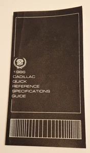 Cadillac 1986 guía de especificaciones de referencia rápida excelente estado usado. - Imagen 1 de 13