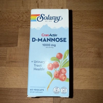 Solaray D-Mannose CranActin Urinary Tract Health 60 VegCaps D Mannose Exp 2/27+ - Image 1 of 4