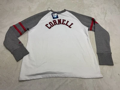 康奈尔毛衣男式 2XL 白色拼接系带冠军 NCAA 标签 — 第 1/4 张图片