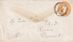INDIA: Postal stationery Calcutta to Denmark 1896, via shipmail. - Picture 1 of 2