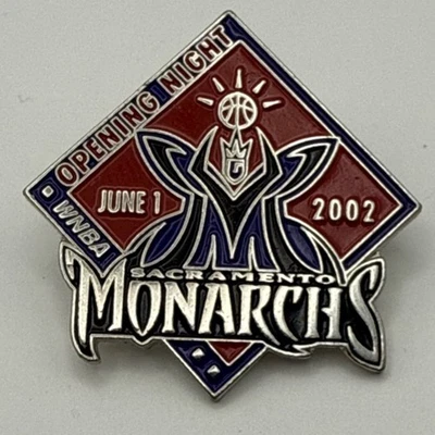 WNBA Sacramento Monarchs Opening Night Pin June 1 2002 Rare Vintage 1” Square - Image 1 of 3