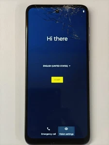 Gesprungenes Glas Motorola Moto G Play 2024 entsperrt XT2413 64GB funktioniert noch #M331 - Bild 1 von 3