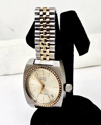 VINTAGE LONGINES ULTRA CHRON 431 STAINLESS STEEL & 10K GOLD CASE WRISTWATCH,RUNS - Image 1 of 4