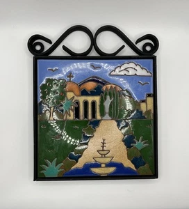 VTG Triton Tile Trivet Wall Art San Juan Capistrano Seventh Mission 1776 - Picture 1 of 6
