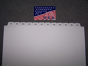 JAN-DEC Loose Leaf Index Tab Dividers 100 SETS Made in USA - Picture 1 of 2