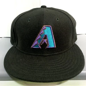 New Era 59Fifty MLB Arizona Diamondbacks Black/Blue Fitted 7 1/2 Hat NWT  - Picture 1 of 8