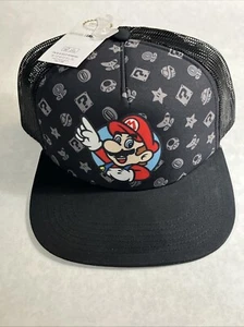 Flat Bill Hat Super Mario Nintendo Adjustable Brand New With Tags Youth OSFM - Picture 1 of 8