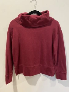 Banana Republic Sweater Womens Small Petite Burgundy Pullover Cotton Minimalist - Foto 1 di 8