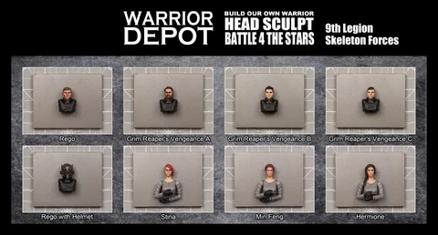Battle For The Stars Head Sculpt Set1 - 1/18 3.75 GI Joe Cover