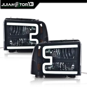 JUEGO DE FAROS BARRA LED DRL SUPER DUTY FORD F250 F350 F450 2005-2007 - Imagen 1 de 10