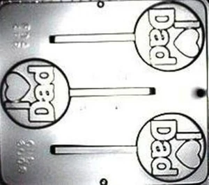 ME ENCANTA PAPÁ CHOCOLATE, MOLDE DE PIRULETA, JABÓN, ARCILLA, MOLDE/MOLDES - Imagen 1 de 1