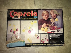 Juego de construcción de ciencia motorizada 1978 Capsela 400 juguete tierra agua + caja - Imagen 1 de 12