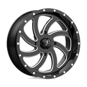 MSA Offroad Wheels M36 Switch 20x7 4x156 0mm Gloss Black Milled Wheel - Picture 1 of 2